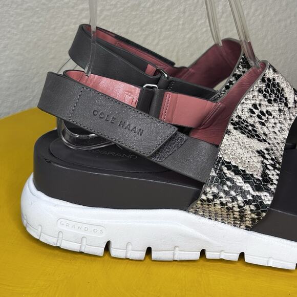 Cole Haan Zerogrand Criss Cross Comfort Sandals Snakeskin Women's Size 10 B - Picture 6 of 15